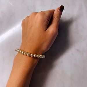 Gold stackable bracelet from Gold and Honey jewelry - 14K Gold filled beaded